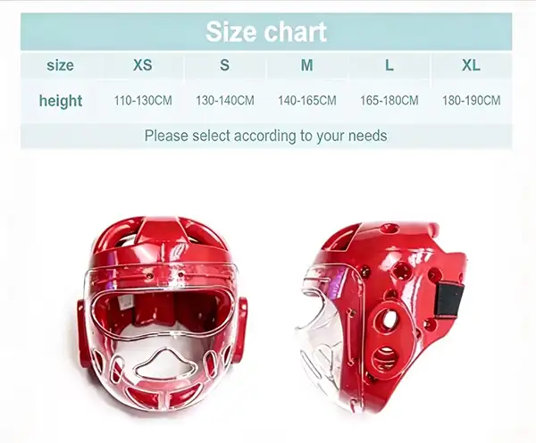 Taekwondo Headgear With Fixed Mask